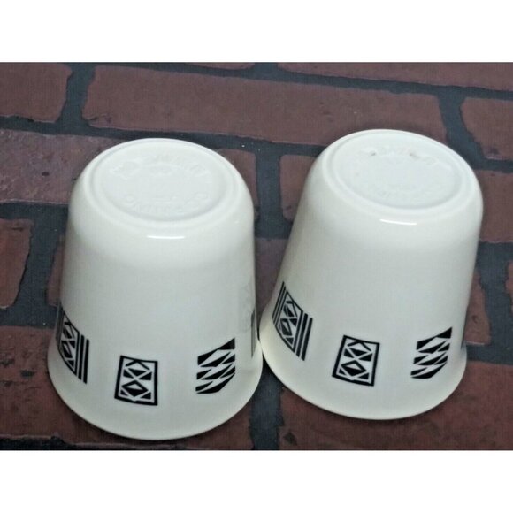 2 Corelle coffee cups mugs Tribal Spirit Corning Beige Black Corning USA aztec - Picture 6 of 9